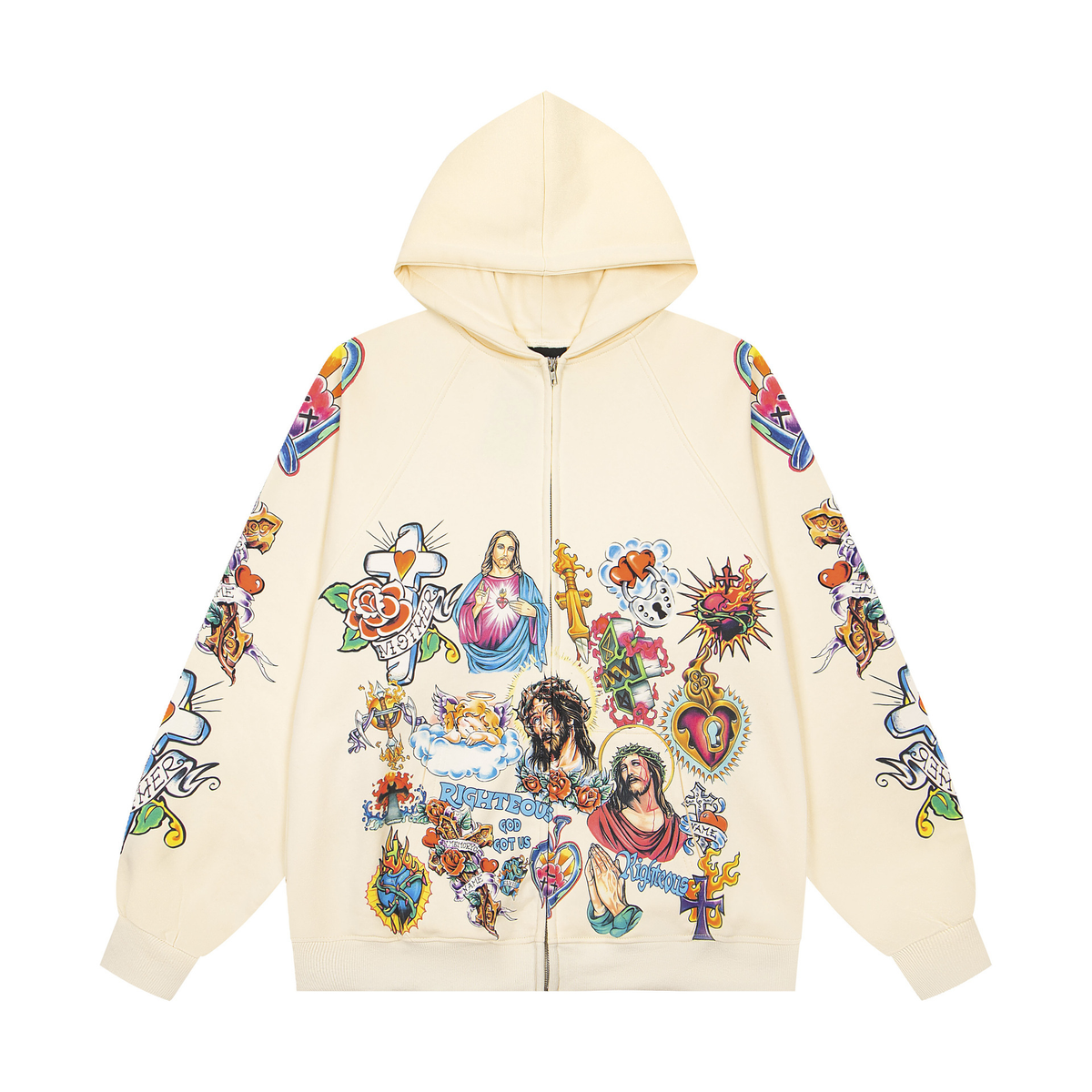 American Retro Gothic Rock Letter Printed Sweatshirt Hooded Harajuku Loose Versatile Sweatshirt Couple