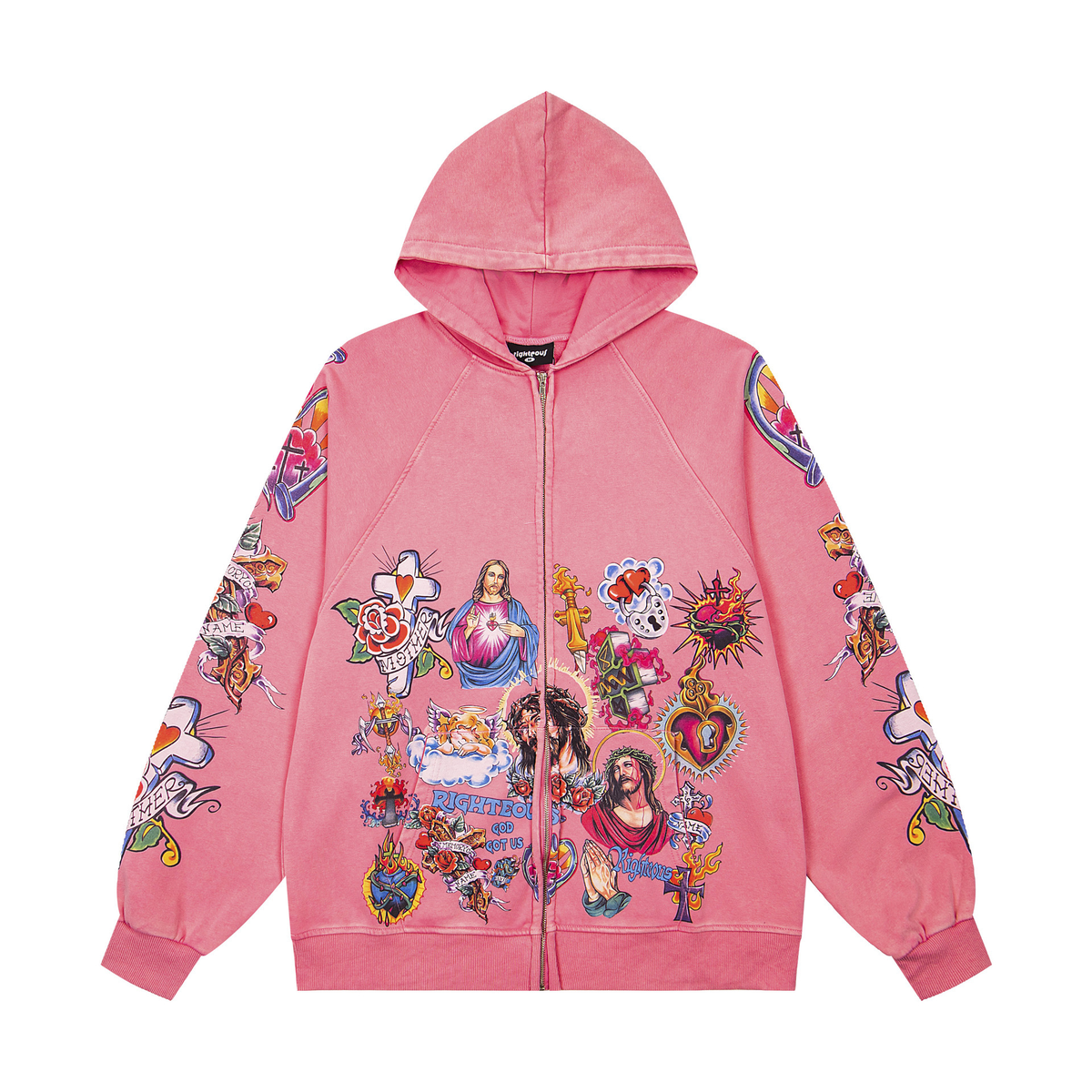 American Retro Gothic Rock Letter Printed Sweatshirt Hooded Harajuku Loose Versatile Sweatshirt Couple