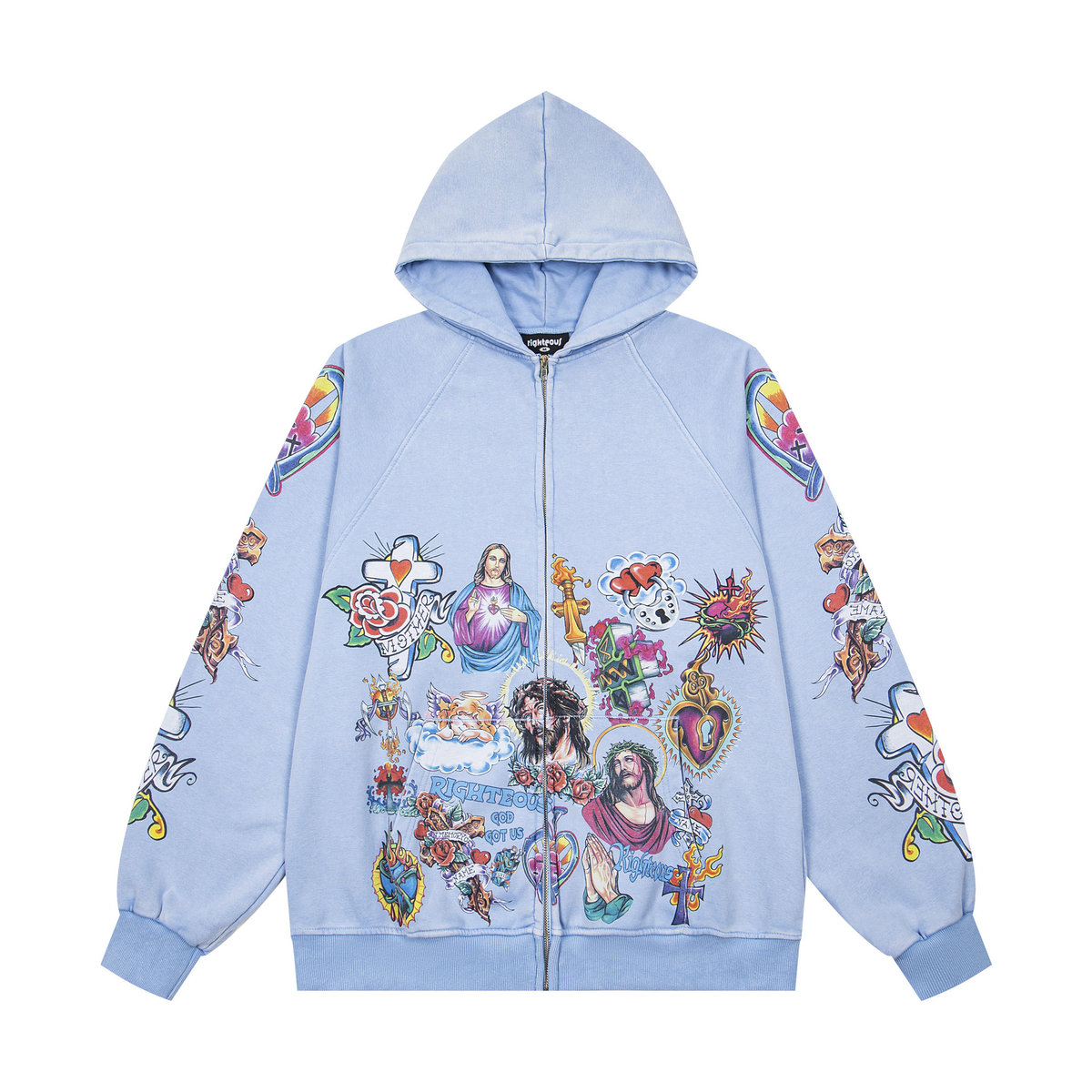 American Retro Gothic Rock Letter Printed Sweatshirt Hooded Harajuku Loose Versatile Sweatshirt Couple