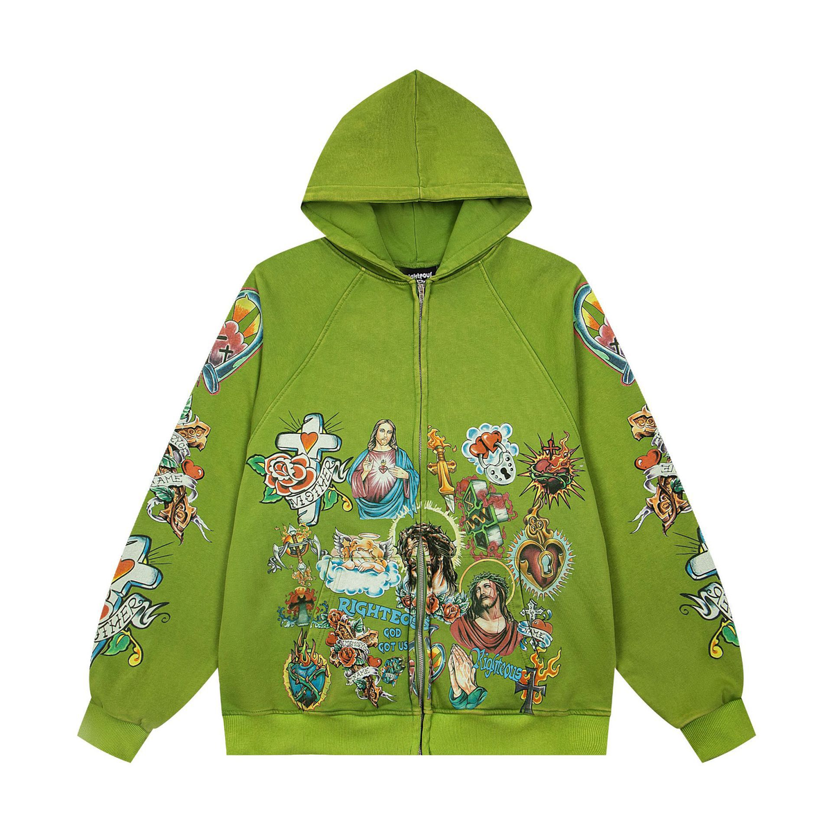 American Retro Gothic Rock Letter Printed Sweatshirt Hooded Harajuku Loose Versatile Sweatshirt Couple