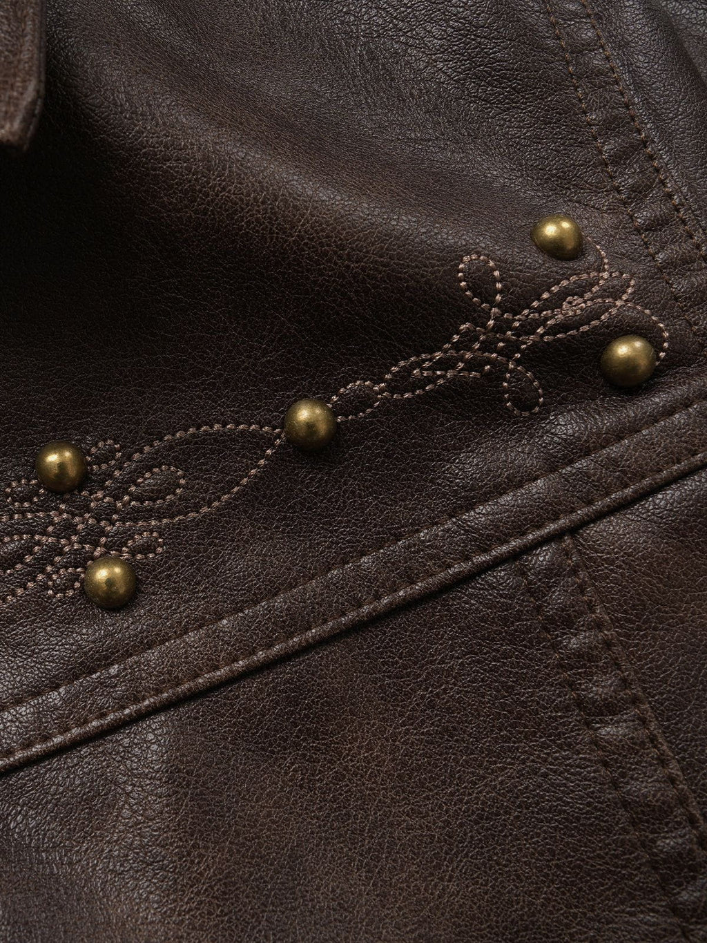 Aelfric Eden Vintage Rivet Fuax Leather Jacket