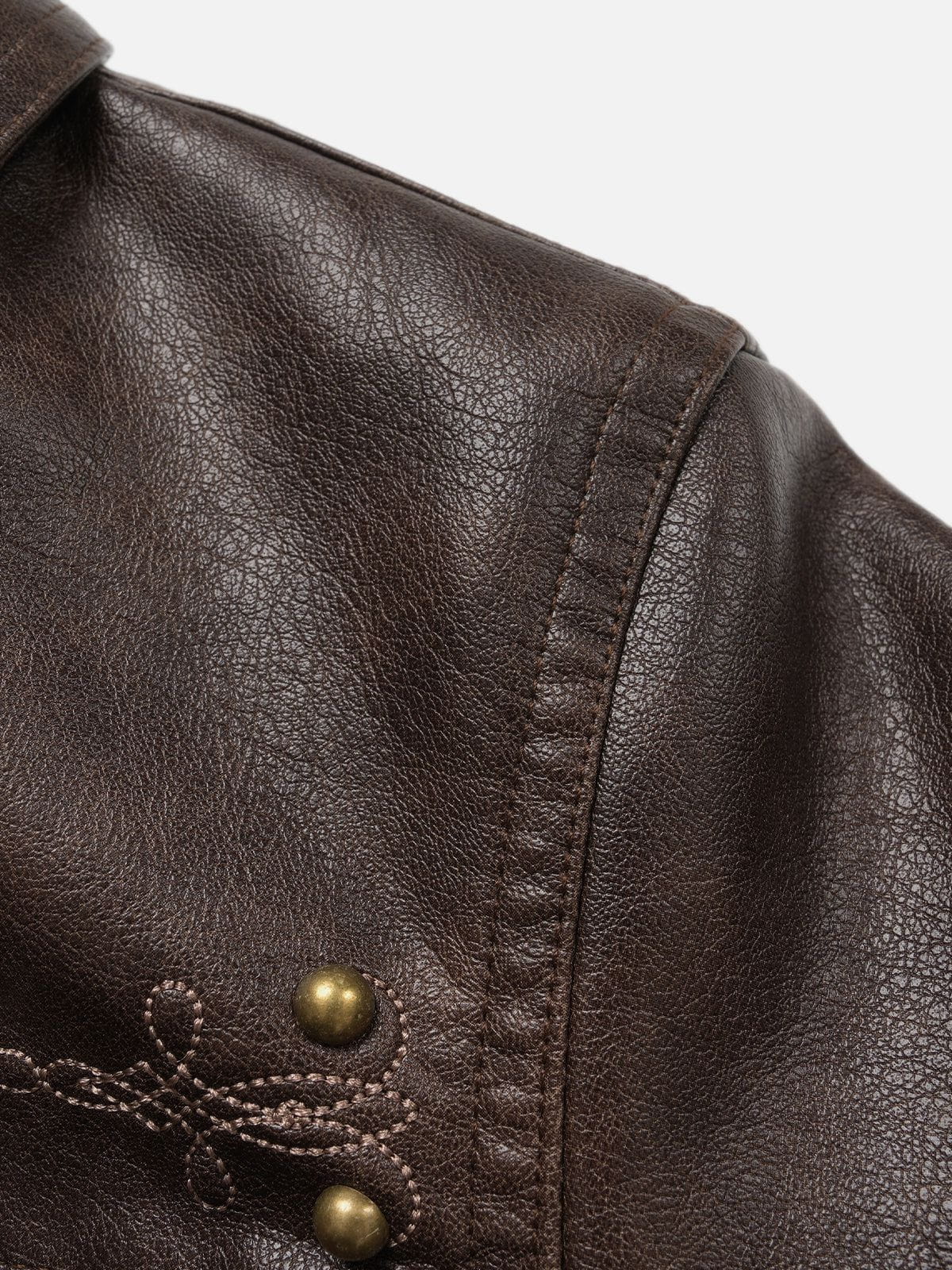 Aelfric Eden Vintage Rivet Fuax Leather Jacket