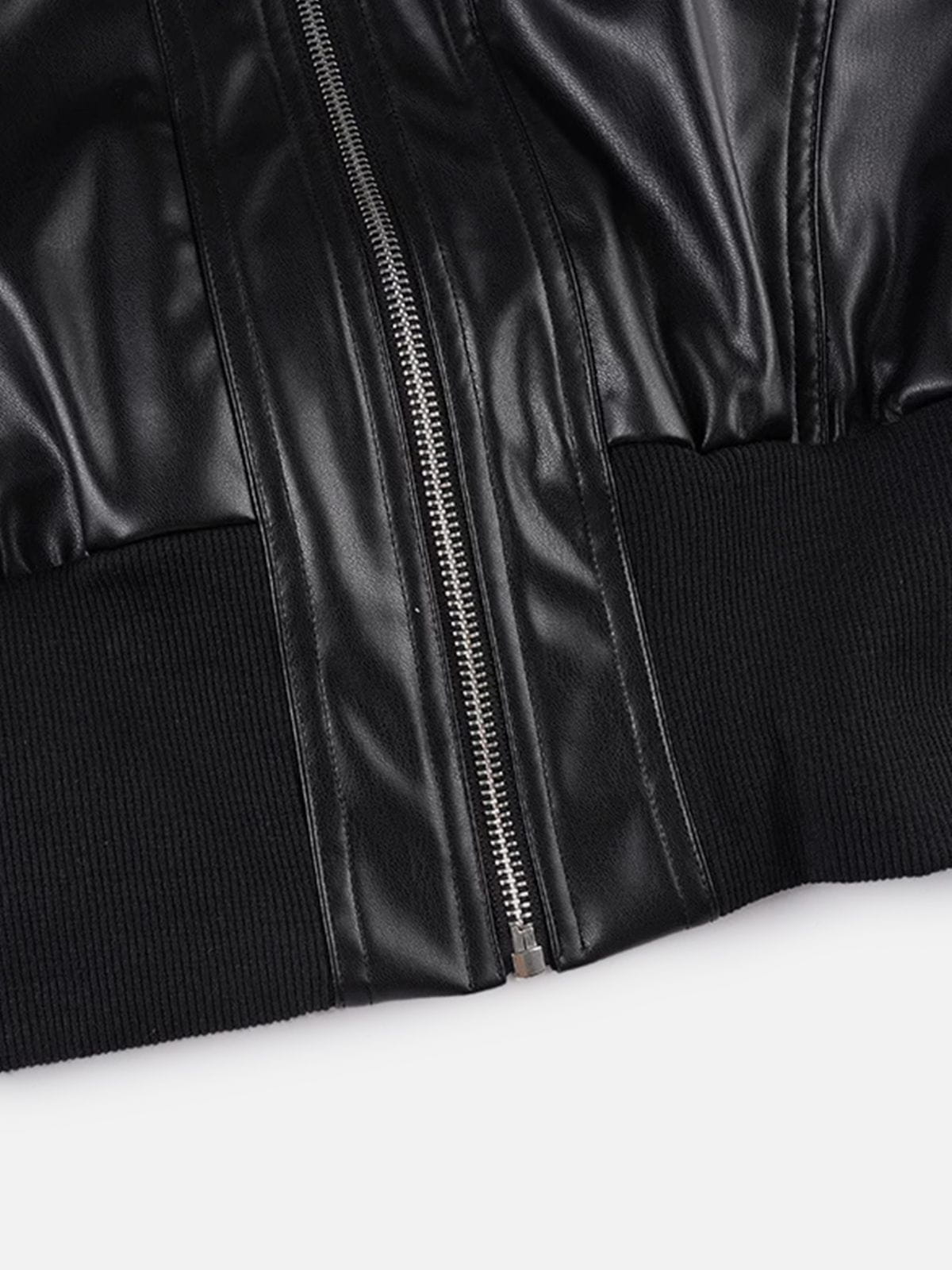Aelfric Eden Stand Collar Faux Leather Jacket