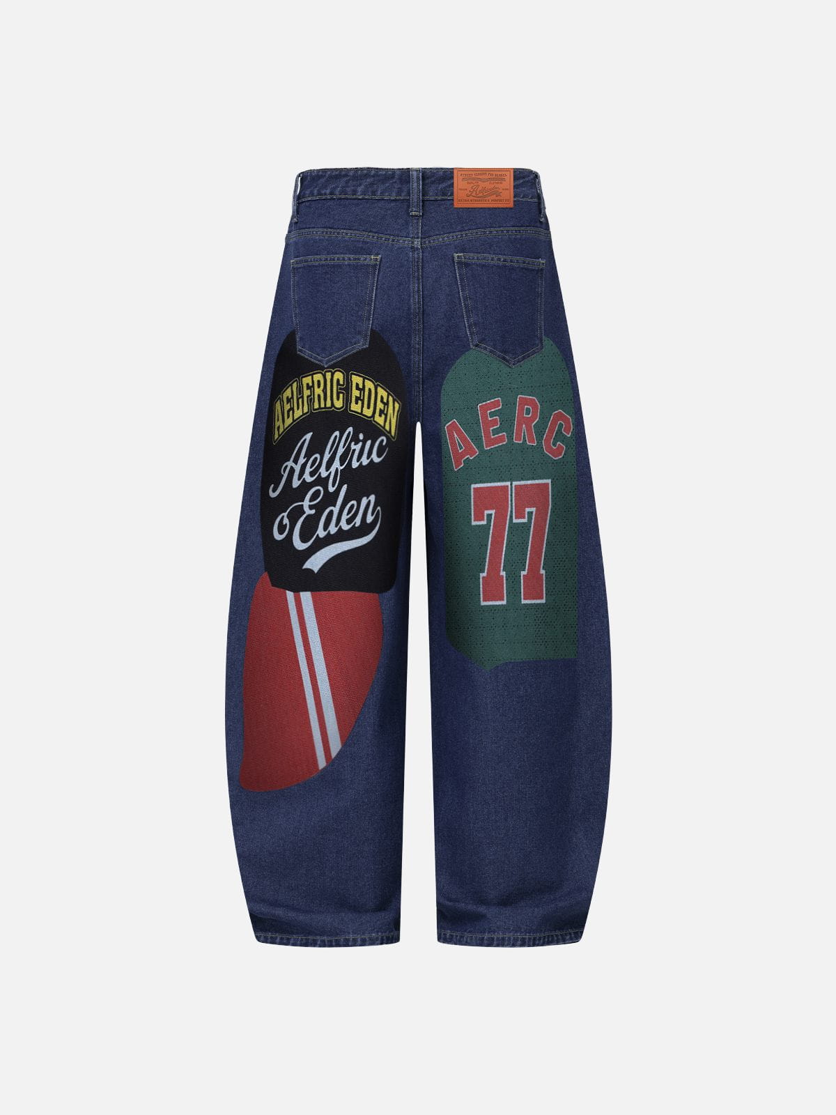 Aelfric Eden Jersey Patchwork Baggy Barrel Jeans