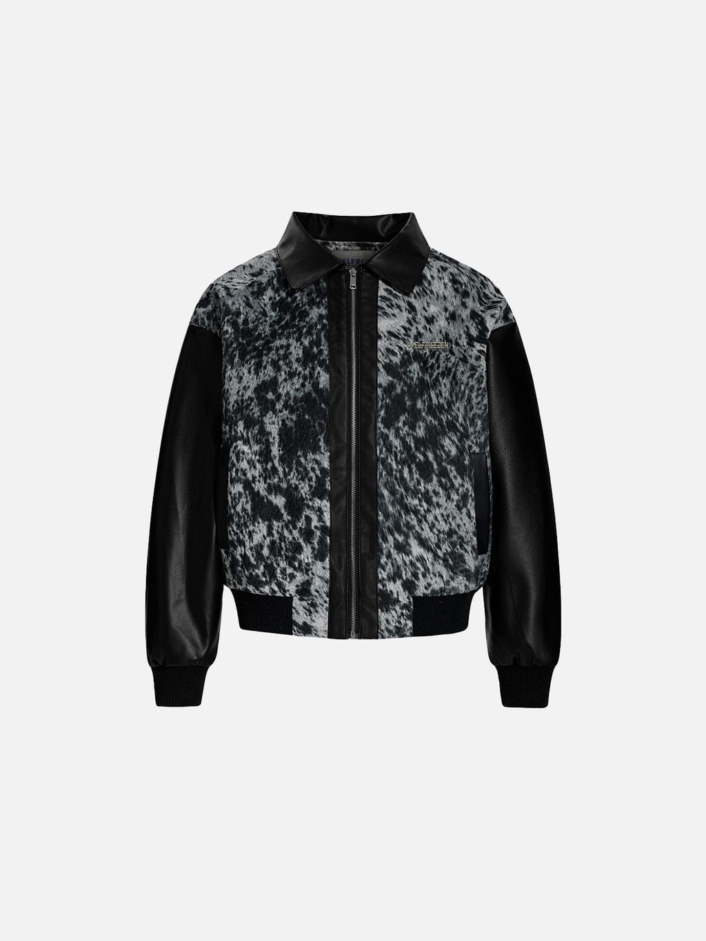Aelfric Eden Leopard Panel Faux Leather Jacket